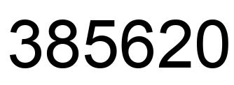 Number 385620 black image