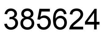 Number 385624 black image