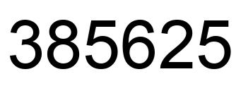 Number 385625 black image