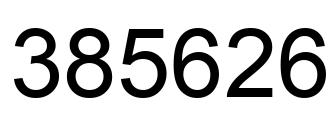 Number 385626 black image