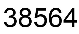 Number 38564 black image