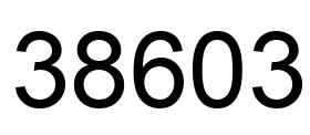 Number 38603 black image
