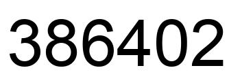 Number 386402 black image