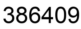 Number 386409 black image