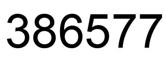 Number 386577 black image