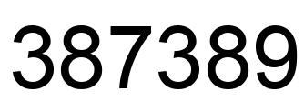 Número 387389 imagen negro
