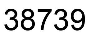 Número 38739 imagen negro