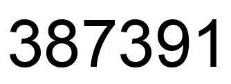Número 387391 imagen negro