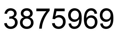 Number 3875969 black image