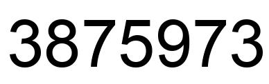 Number 3875973 black image
