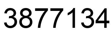 Number 3877134 black image