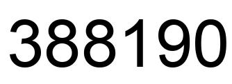Número 388190 imagen negro