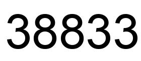 Number 38833 black image