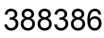 Number 388386 black image