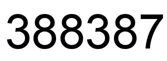 Number 388387 black image