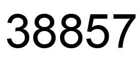 Número 38857 imagen negro