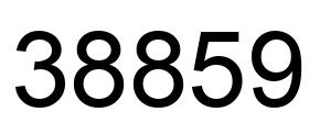 Número 38859 imagen negro
