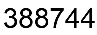 Number 388744 black image