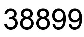 Número 38899 imagen negro