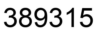 Number 389315 black image