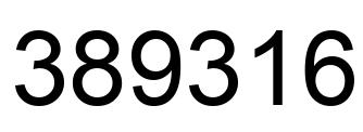 Number 389316 black image