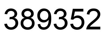 Number 389352 black image