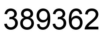 Number 389362 black image