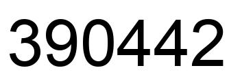 Number 390442 black image