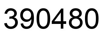 Number 390480 black image