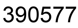 Number 390577 black image