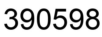 Number 390598 black image