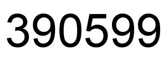 Number 390599 black image