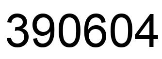 Number 390604 black image