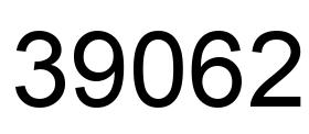 Number 39062 black image