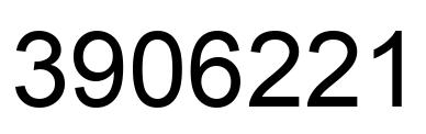 Number 3906221 black image