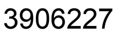 Number 3906227 black image