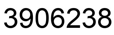 Number 3906238 black image