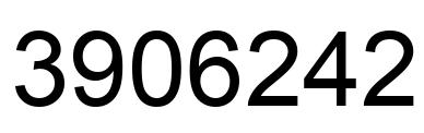 Number 3906242 black image