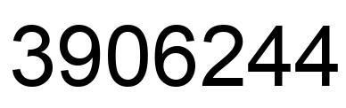 Number 3906244 black image