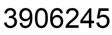 Number 3906245 black image