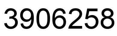 Number 3906258 black image