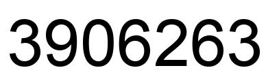 Number 3906263 black image