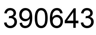 Number 390643 black image