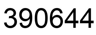 Number 390644 black image
