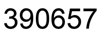 Number 390657 black image
