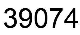 Número 39074 imagen negro