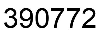 Number 390772 black image