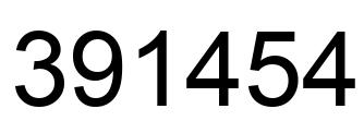 Number 391454 black image