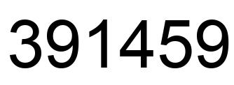Número 391459 imagen negro