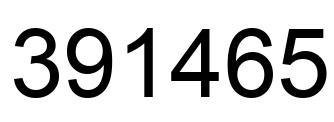 Number 391465 black image